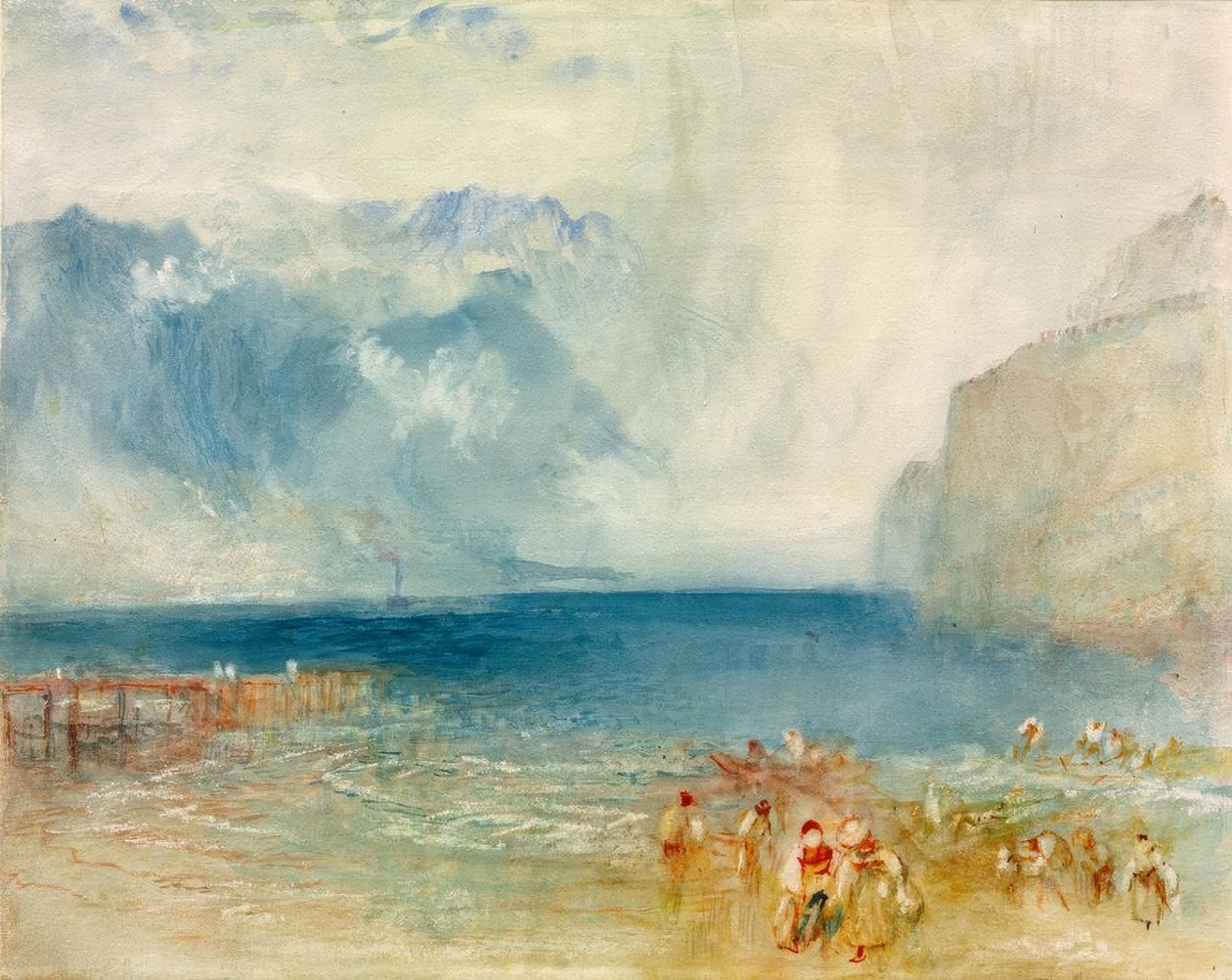 Pierwszy parowiec na Jeziorze Czterech Kantonów autorstwa Joseph Mallord William Turner