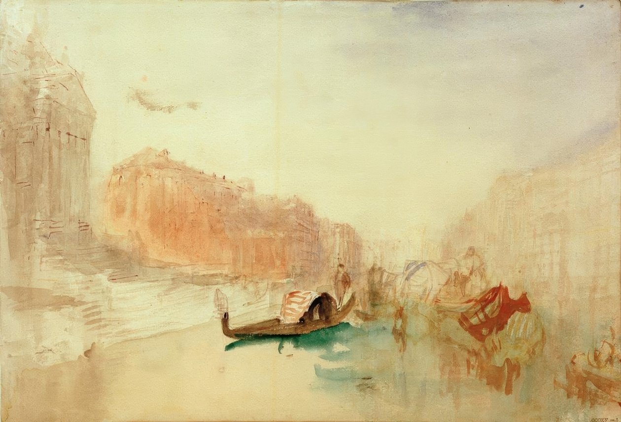 Schody Santa Maria della Salute, patrząc na Canal Grande autorstwa Joseph Mallord William Turner