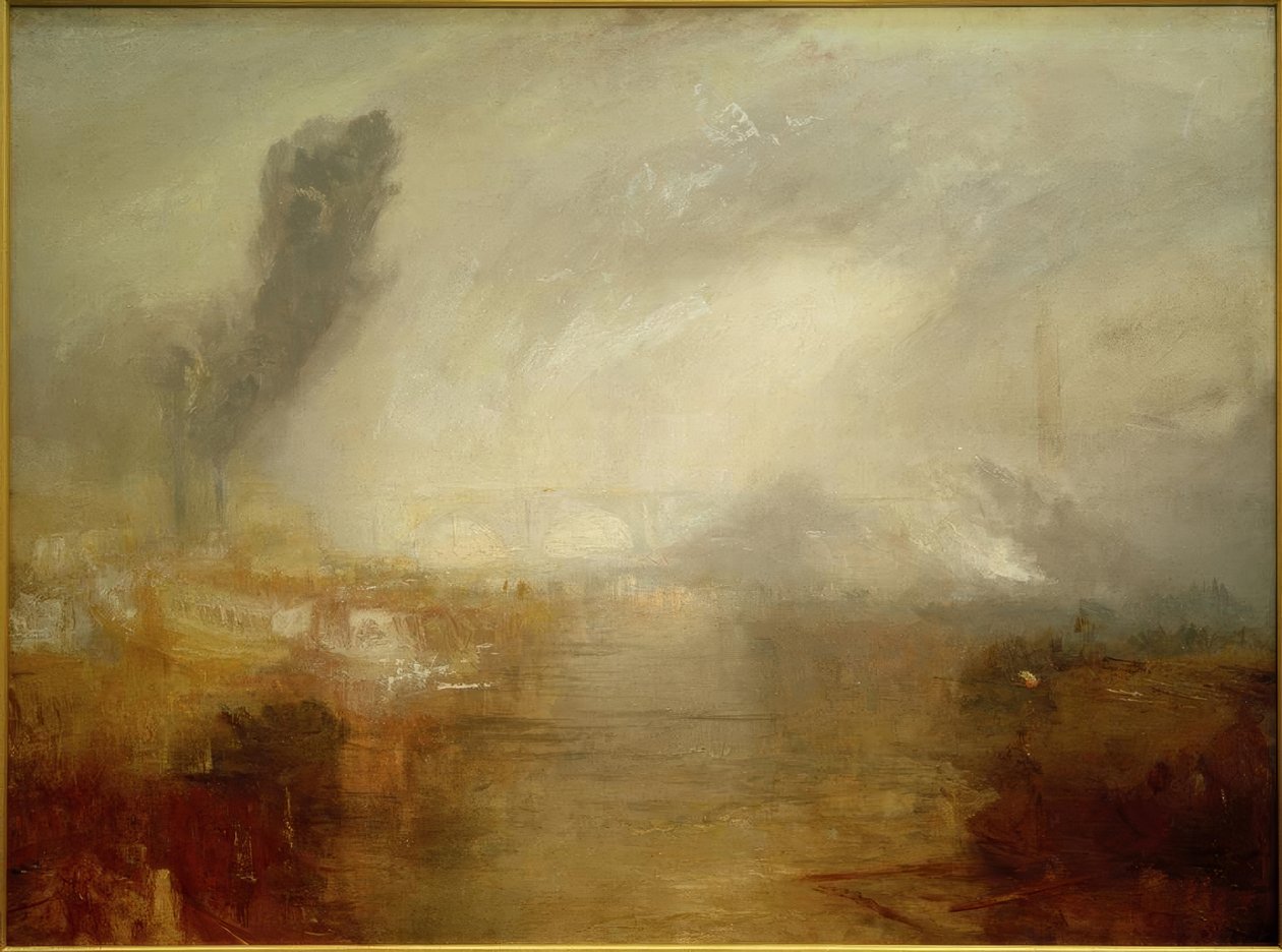 Tamiza nad mostem Waterloo autorstwa Joseph Mallord William Turner