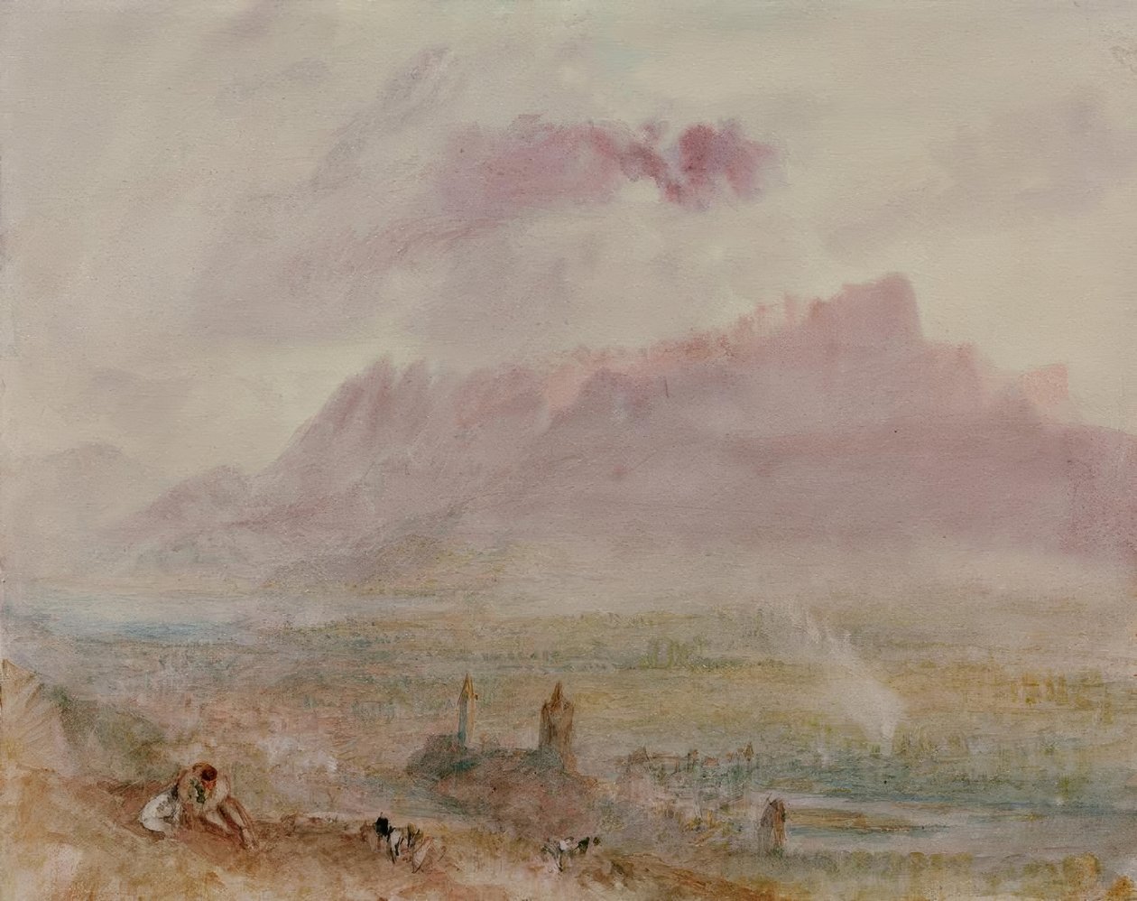 Miasto Jezioro Thun autorstwa Joseph Mallord William Turner