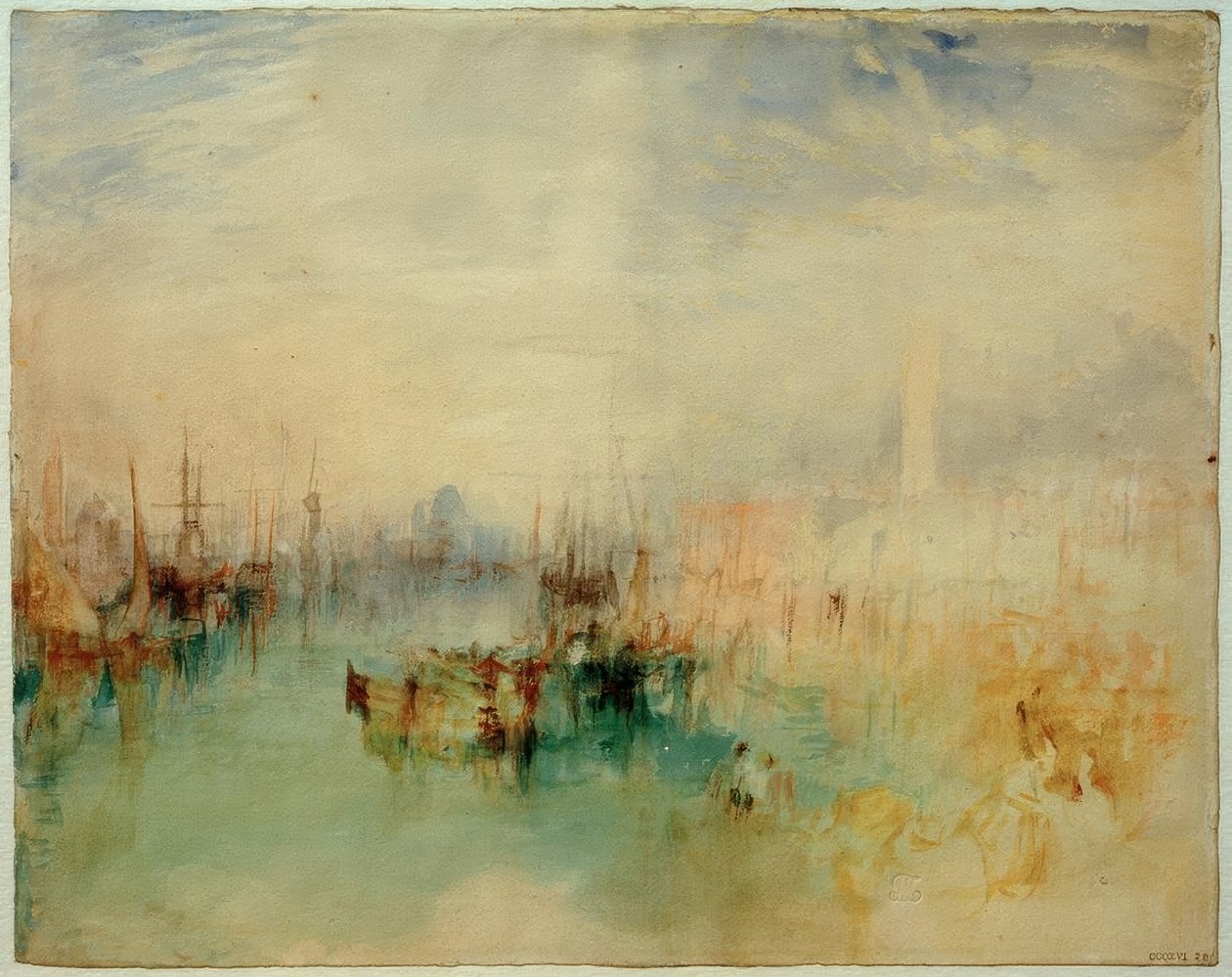 Wenecja: Żegluga z Riva degli Schiavoni z okolic Ponte dellArsenale autorstwa Joseph Mallord William Turner