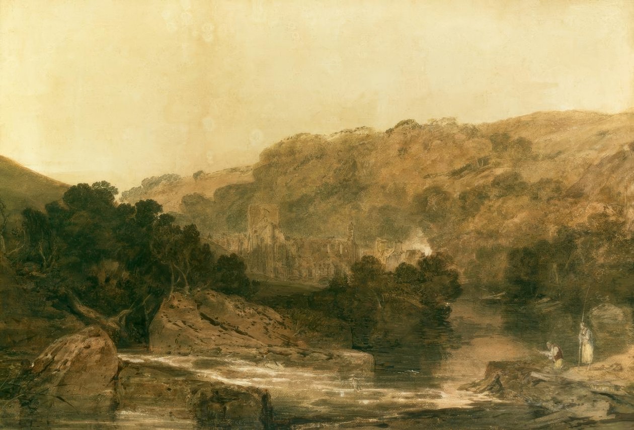 Widok na Brinkburn Priory, Northumberland autorstwa Joseph Mallord William Turner