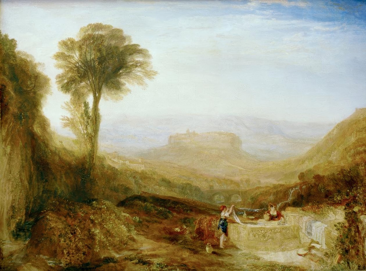 Widok Orvieto, namalowany w Rzymie autorstwa Joseph Mallord William Turner