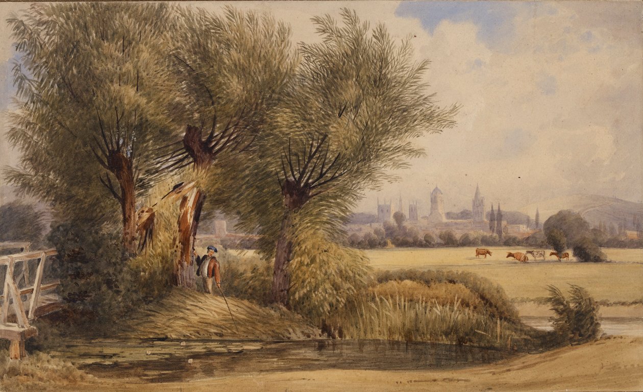 Widok na Oksford z rzeki, początek XIX wieku autorstwa Joseph Mallord William Turner