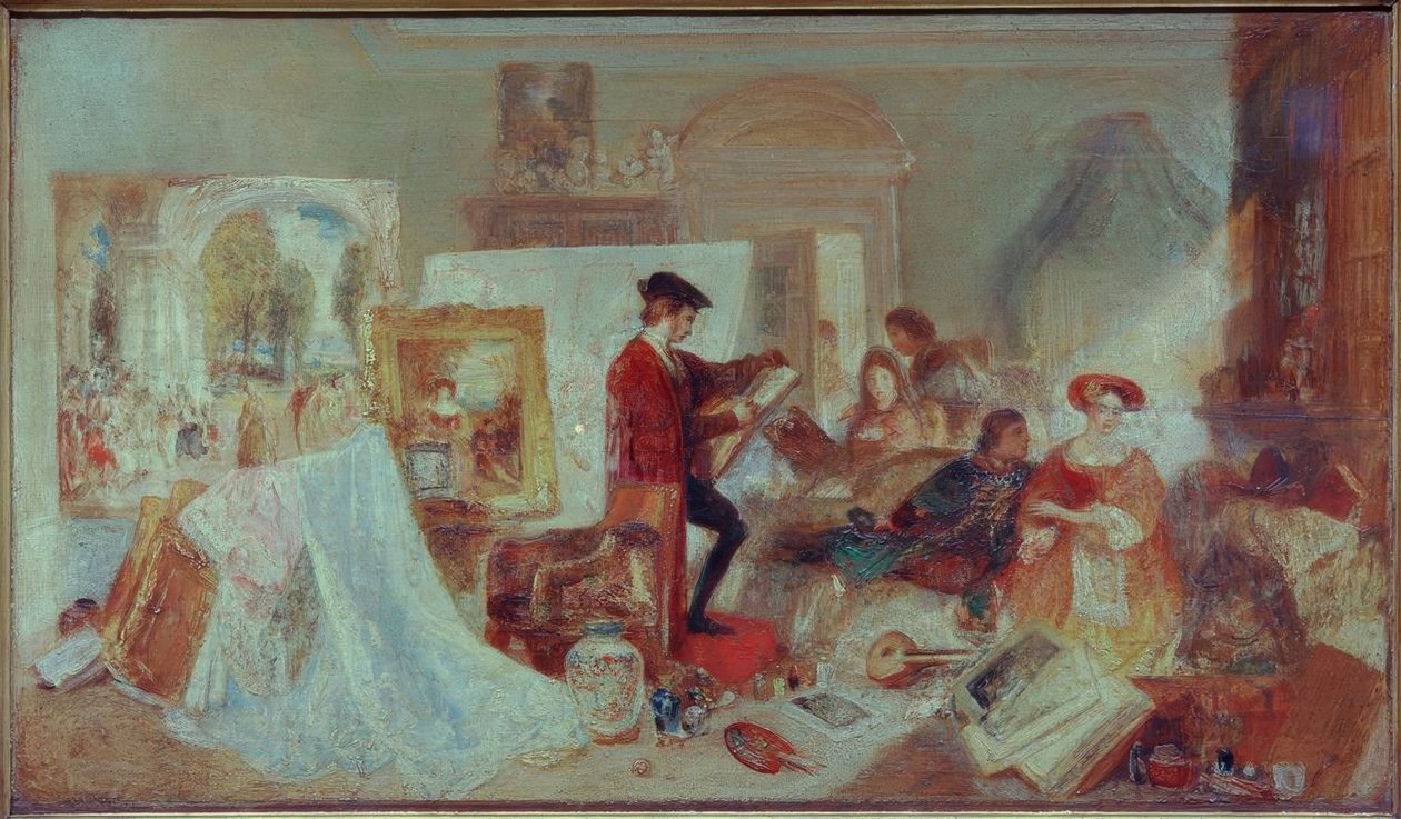 Studium Watteau według reguł Fresnoya autorstwa Joseph Mallord William Turner