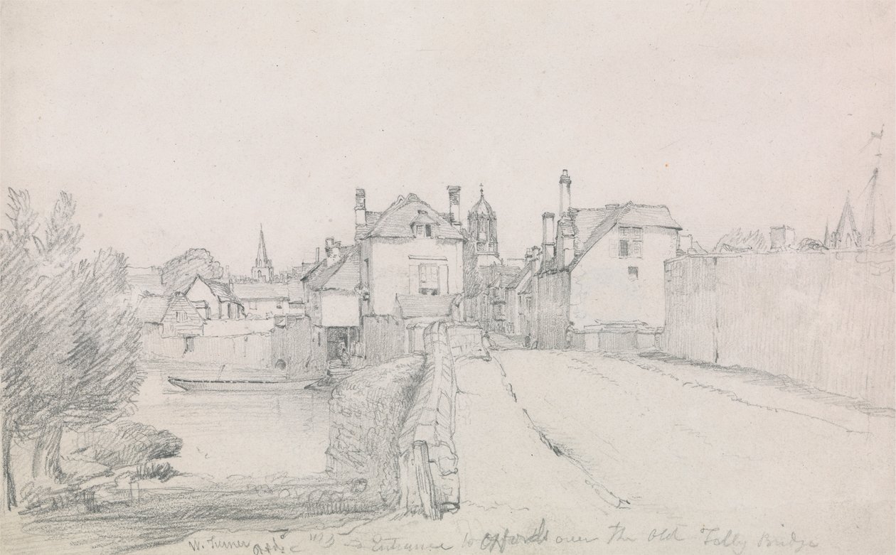 Oksford, Folly Bridge autorstwa William Turner of Oxford