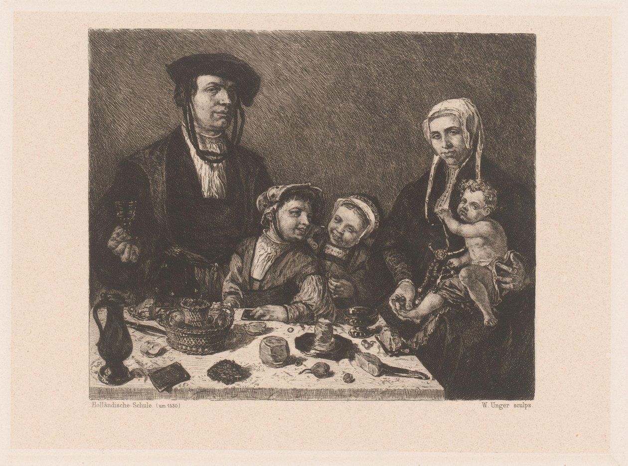 Portret Pietera Jana Foppesza. i Alijd van Beresteyn z dziećmi autorstwa William Unger