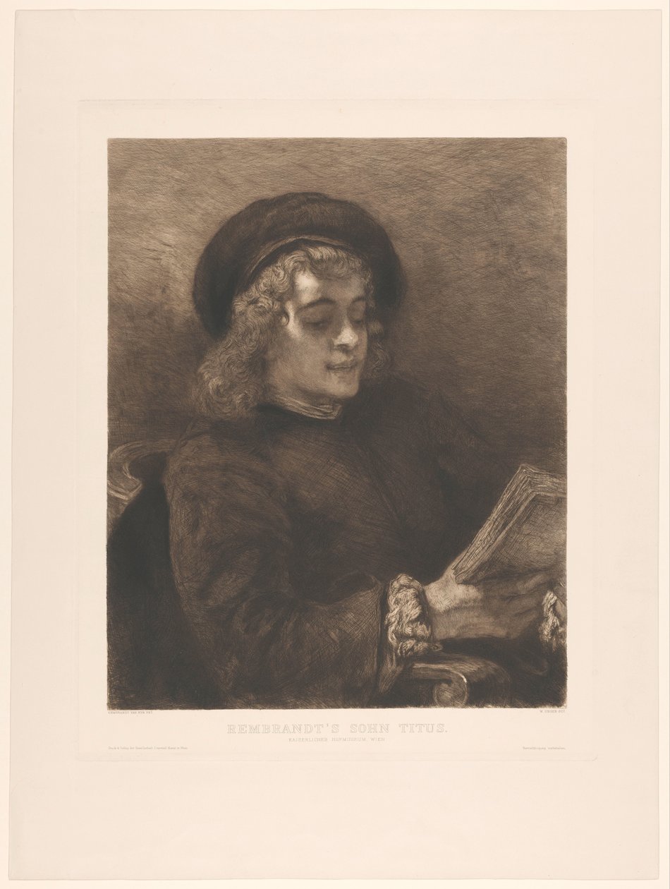 Syn Rembrandta Tytus. O Rembrandcie. Verlag der Gesellschaft f. Sztuka w Wiedniu autorstwa William Unger