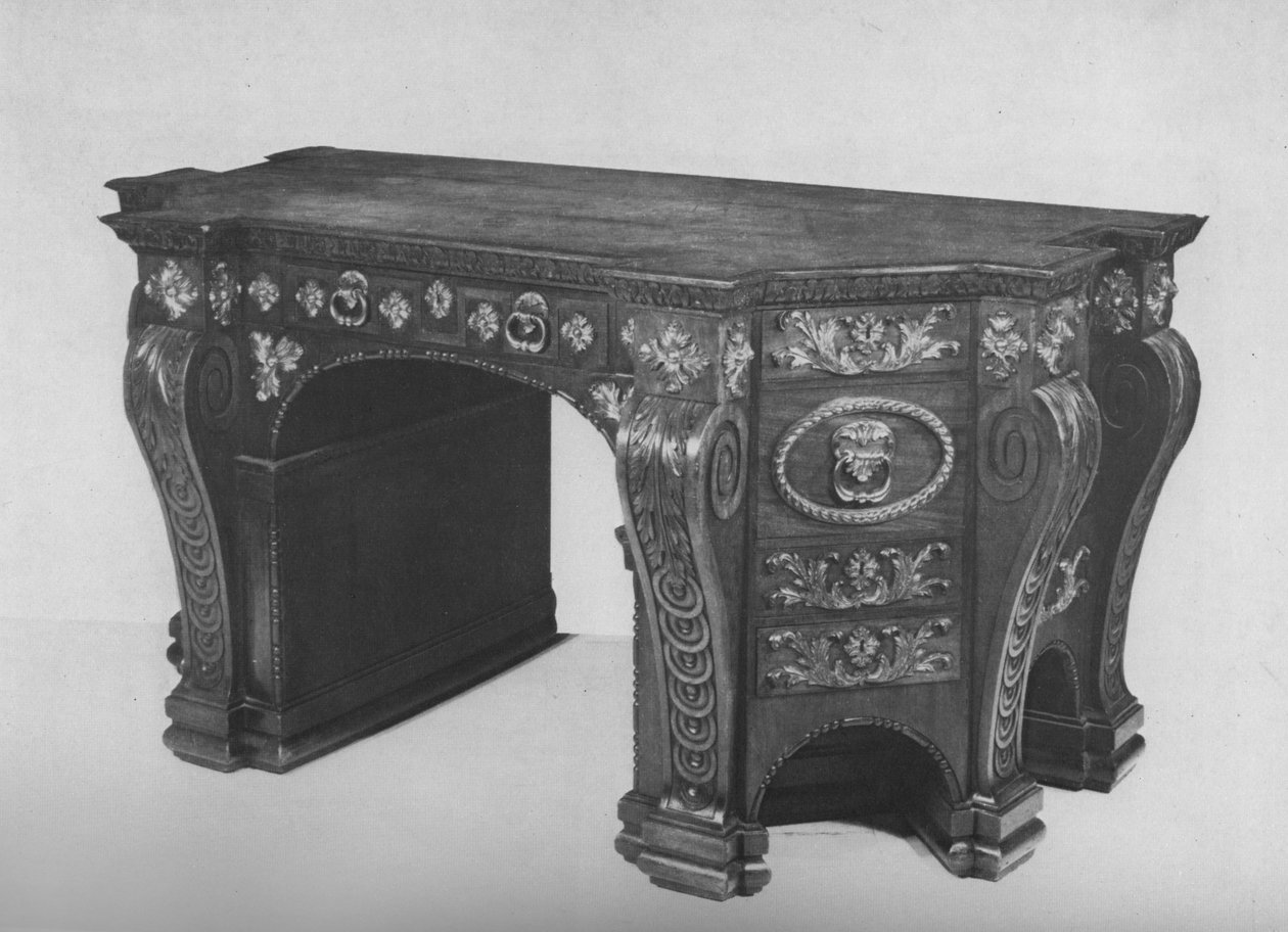 Jeden z pary stołów bibliotecznych George II autorstwa William Vile
