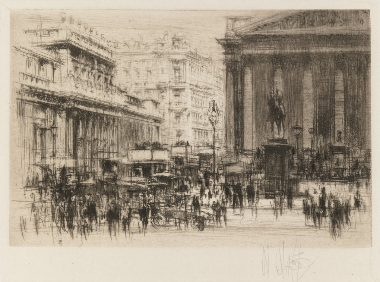 Zestaw londyński: Bank (z Royal Exchange) autorstwa William Walcot