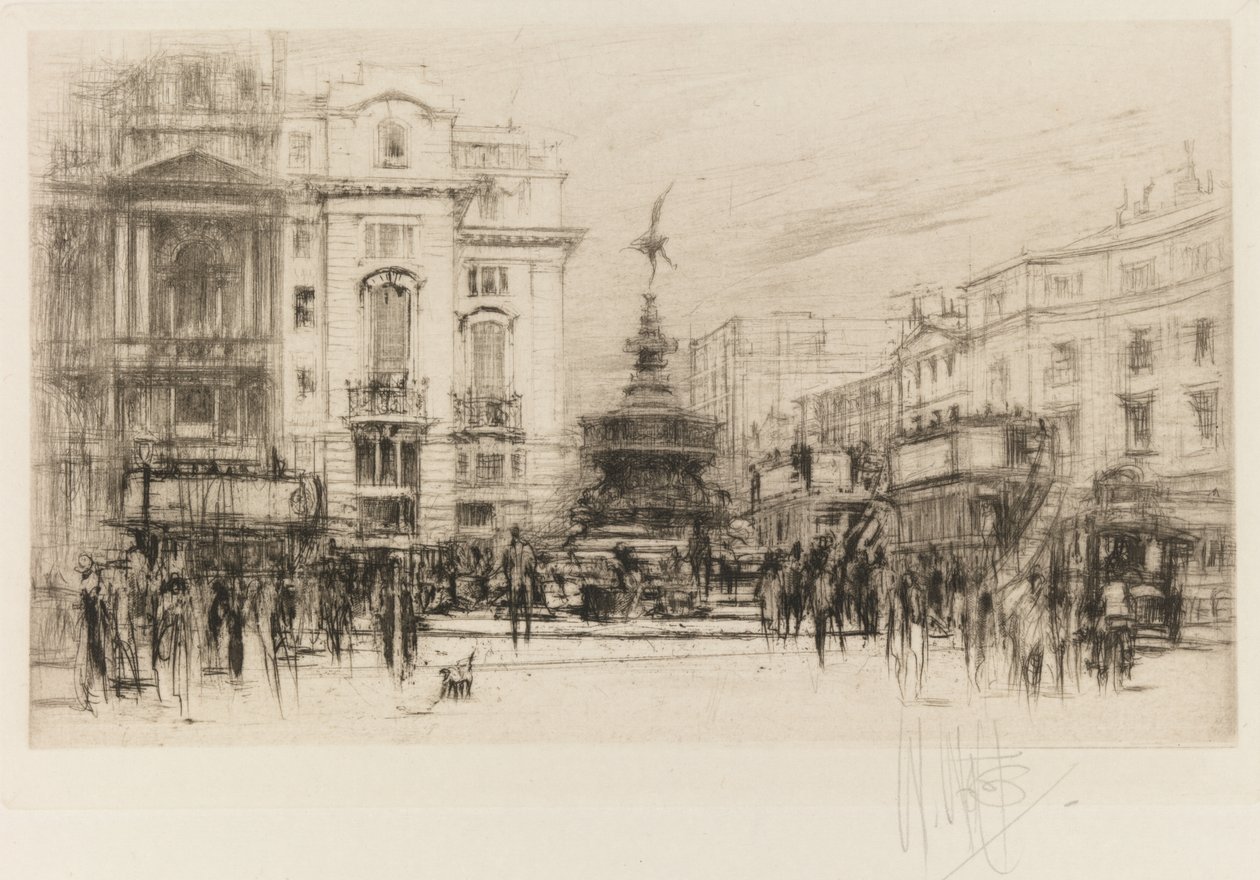 Zestaw Londyn: Piccadilly Circus (z teatrem Criterion) autorstwa William Walcot