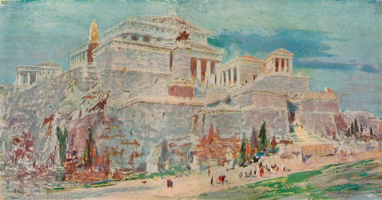 Akropol, Ateny, po restauracji rzymskiej, ok. 1923. autorstwa William Walcot