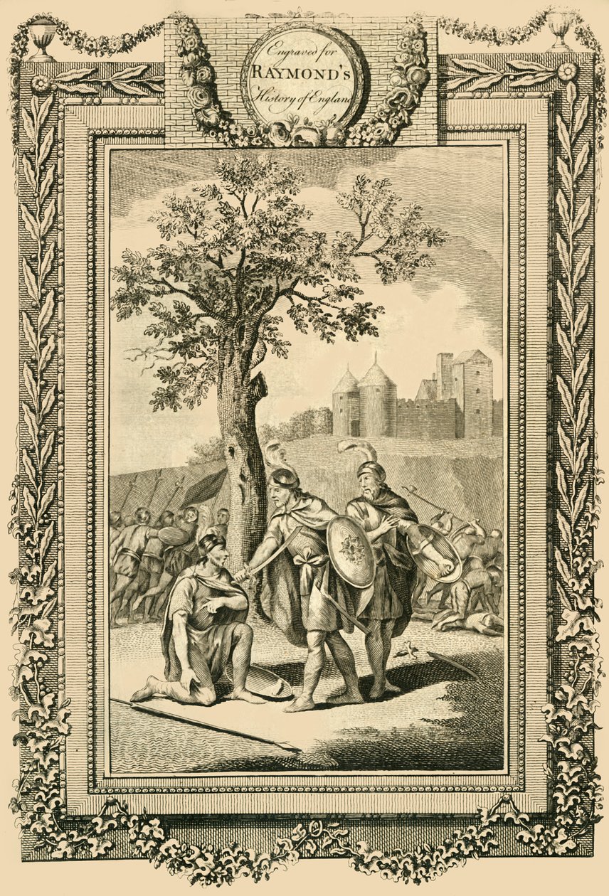 Król Athelstan ratujący życie swego Ojca Edwarda Starszego..., c1786. autorstwa William Walker