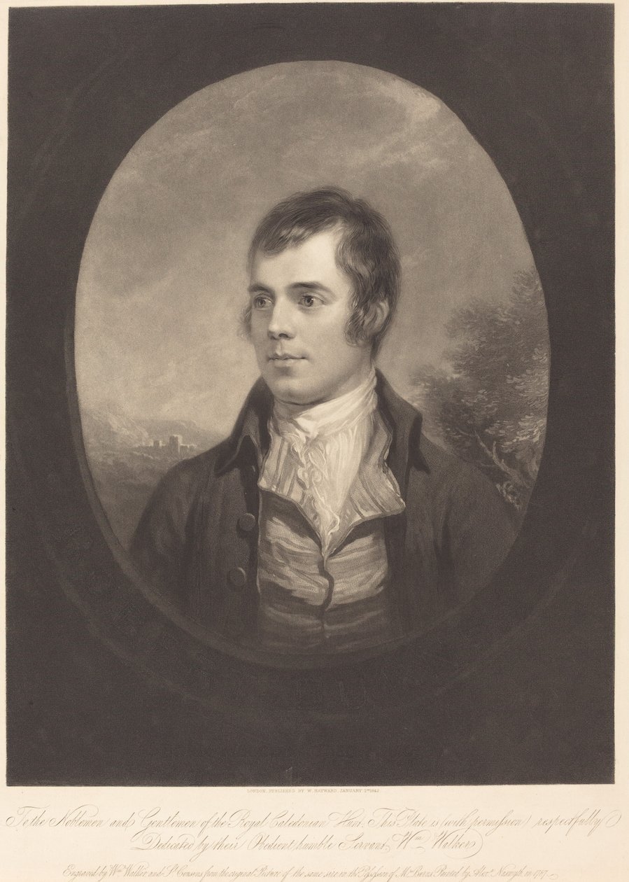 Robert Burns autorstwa William Walker and Samuel Cousins after Alexander Nasmyth