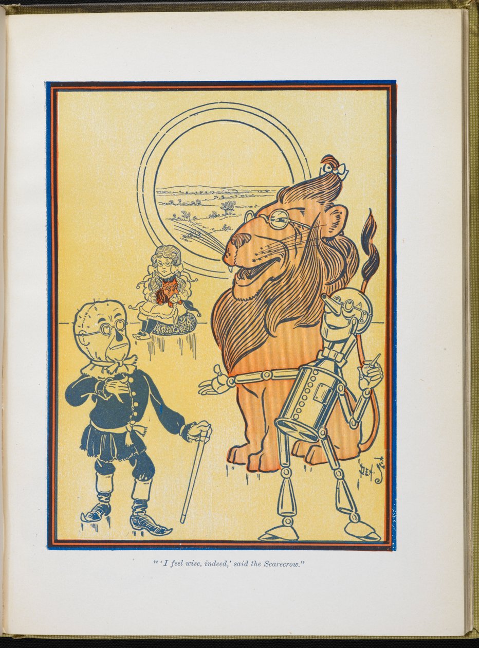 „Naprawdę zmądrzałem” — powiedział strach na wróble. autorstwa William Wallace Denslow