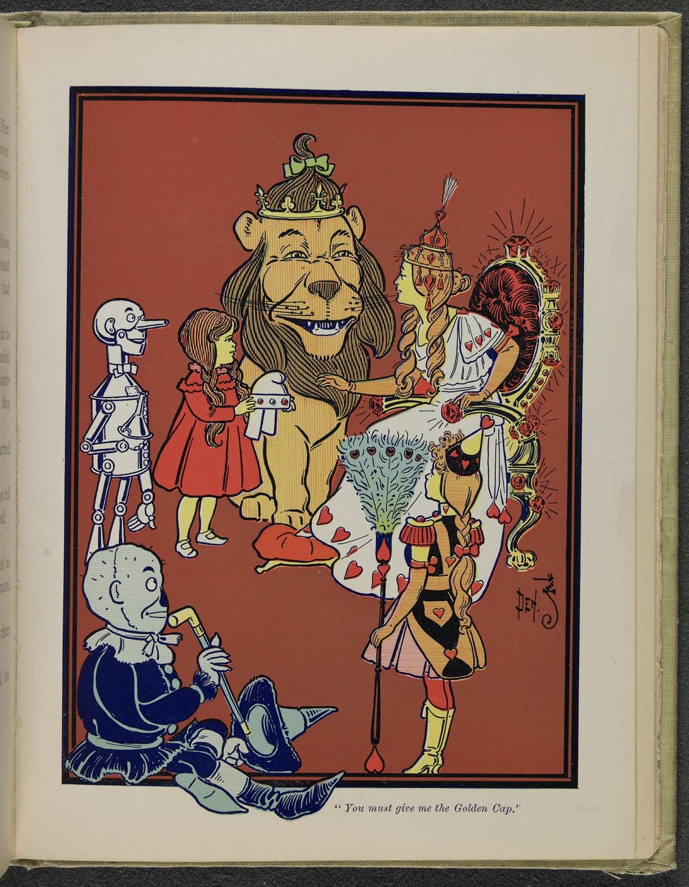 Ilustracja z książki "Cudowny Czarnoksiężnik z Krainy Oz" autorstwa Lymana Franka Bauma autorstwa William Wallace Denslow