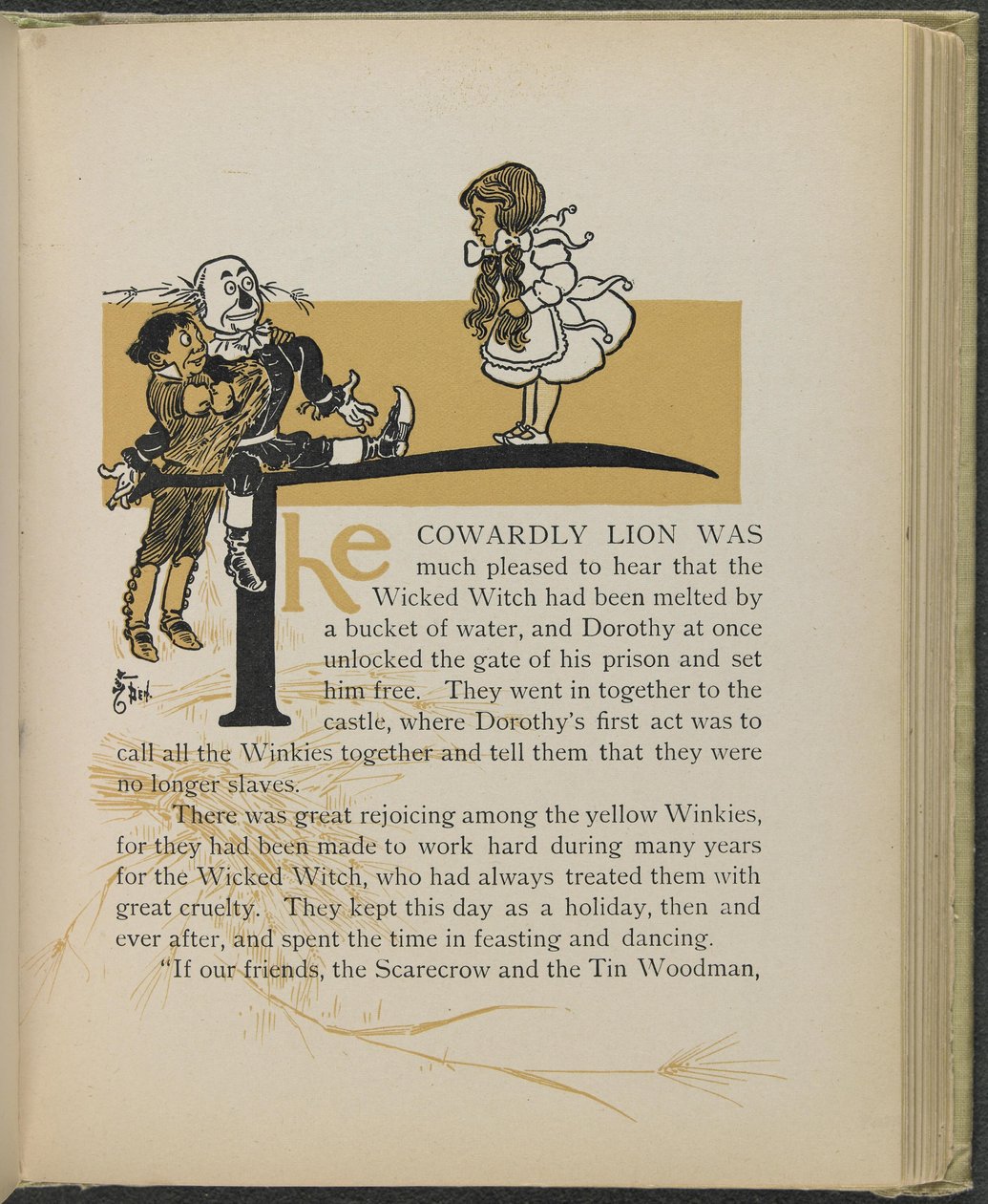 Ilustracja z książki "Cudowny Czarnoksiężnik z Krainy Oz" autorstwa Lymana Franka Bauma autorstwa William Wallace Denslow