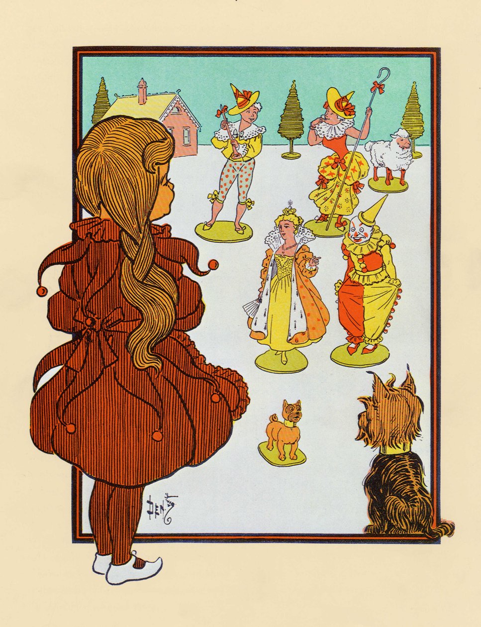 Ilustracja do "Czarnoksiężnika z krainy Oz" Lymana Franka Bauma (1856-1919) autorstwa Williama Wallace