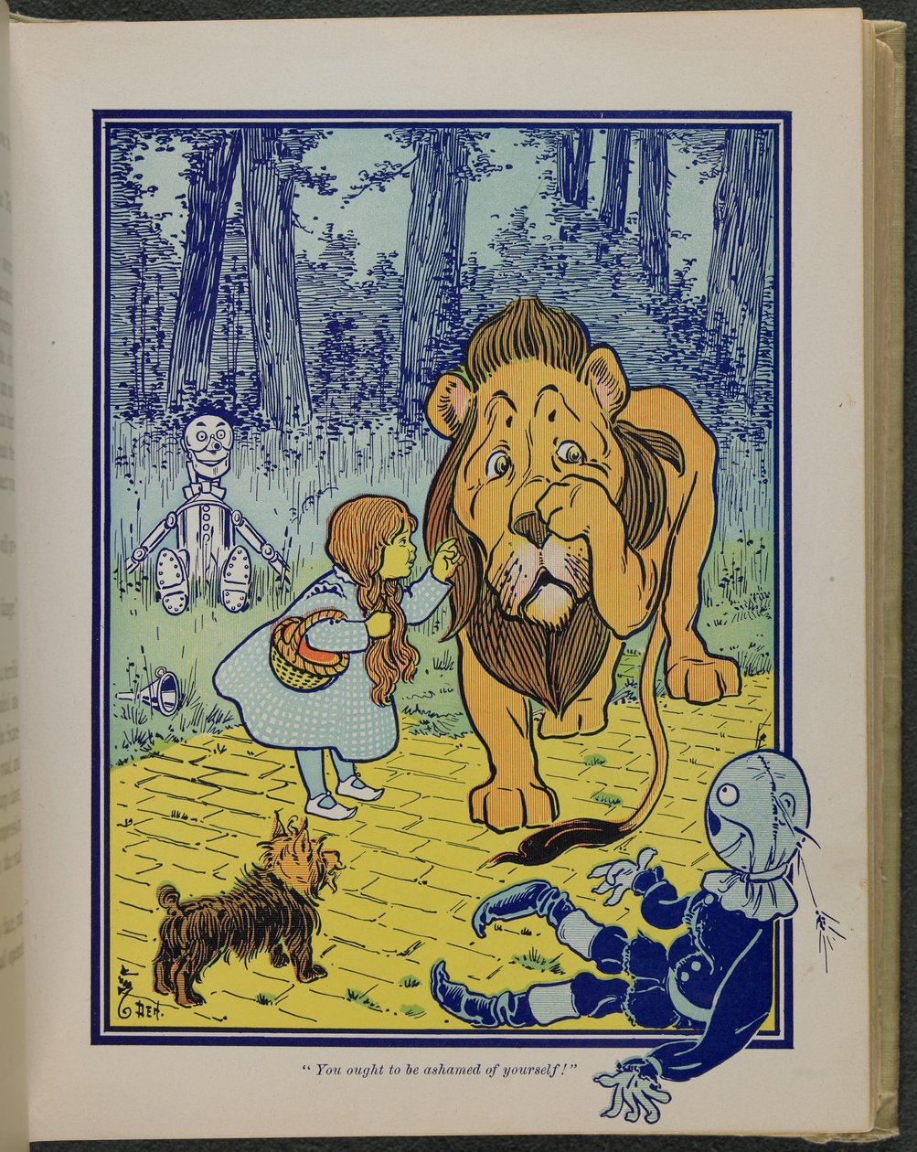"Sam powinieneś się wstydzić", ilustracja z "Czarodziejskiej krainy Oz" autorstwa Lymana Franka Bauma. autorstwa William Wallace Denslow