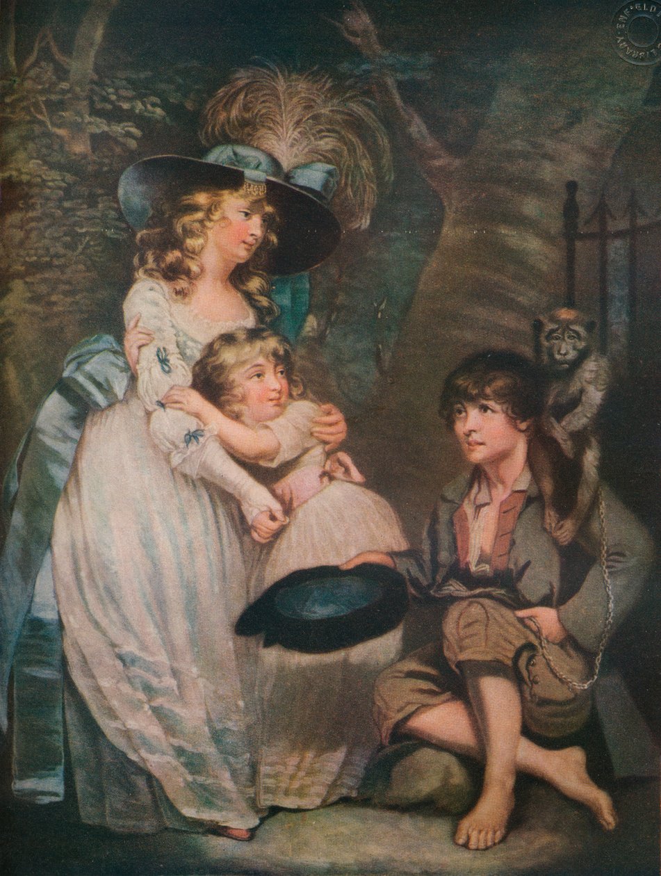 Młoda dama zachęcająca niskiego komika, c1786-1826, 1919 autorstwa William Ward