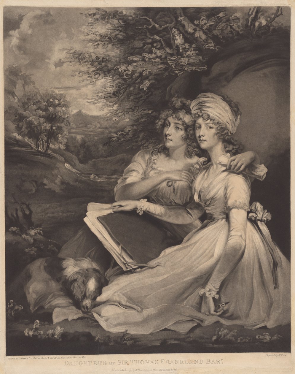 Córki sir Thomasa Franklanda autorstwa William Ward