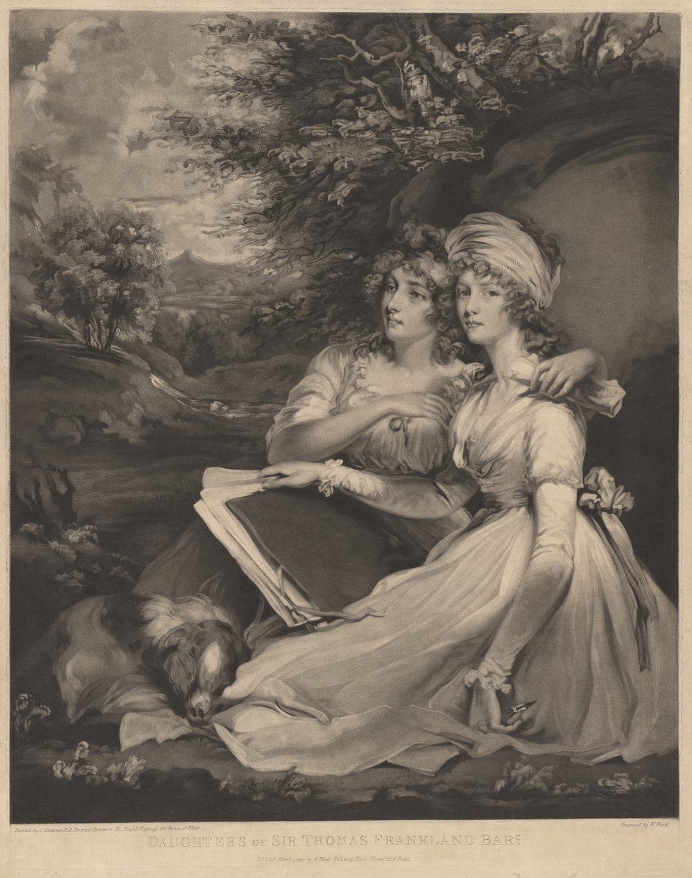 Córki sir Thomasa Franklanda autorstwa William Ward