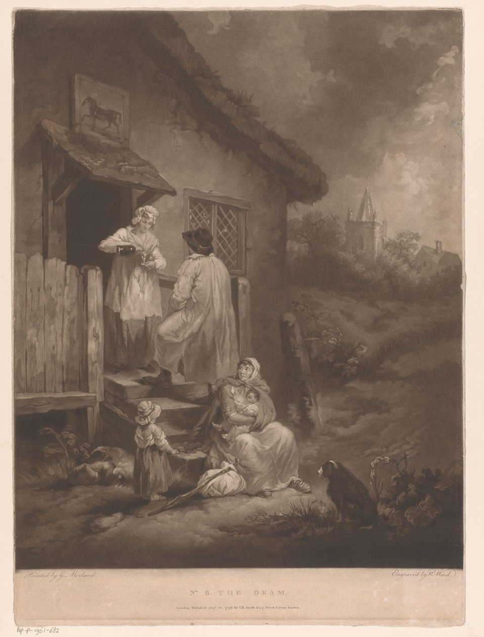Rodzina dla karczmy Dram (tytuł na obiekcie) autorstwa William Ward