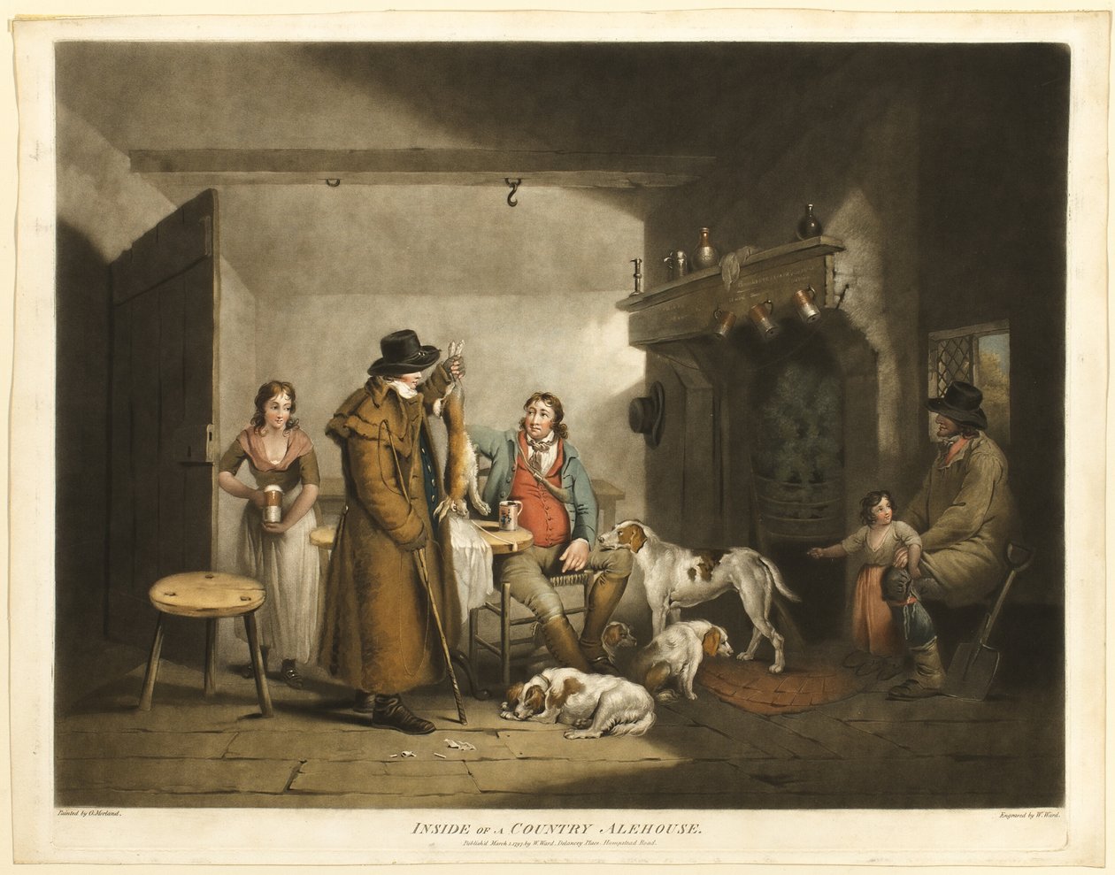 Wewnątrz wiejskiej alehouse autorstwa William Ward
