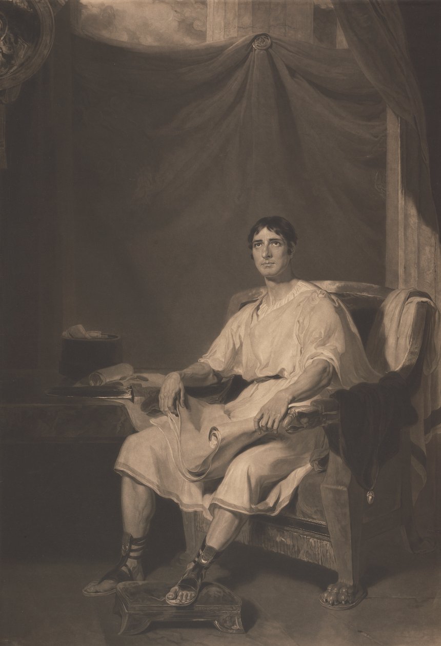 John Philip Kemble jako Cato autorstwa William Ward