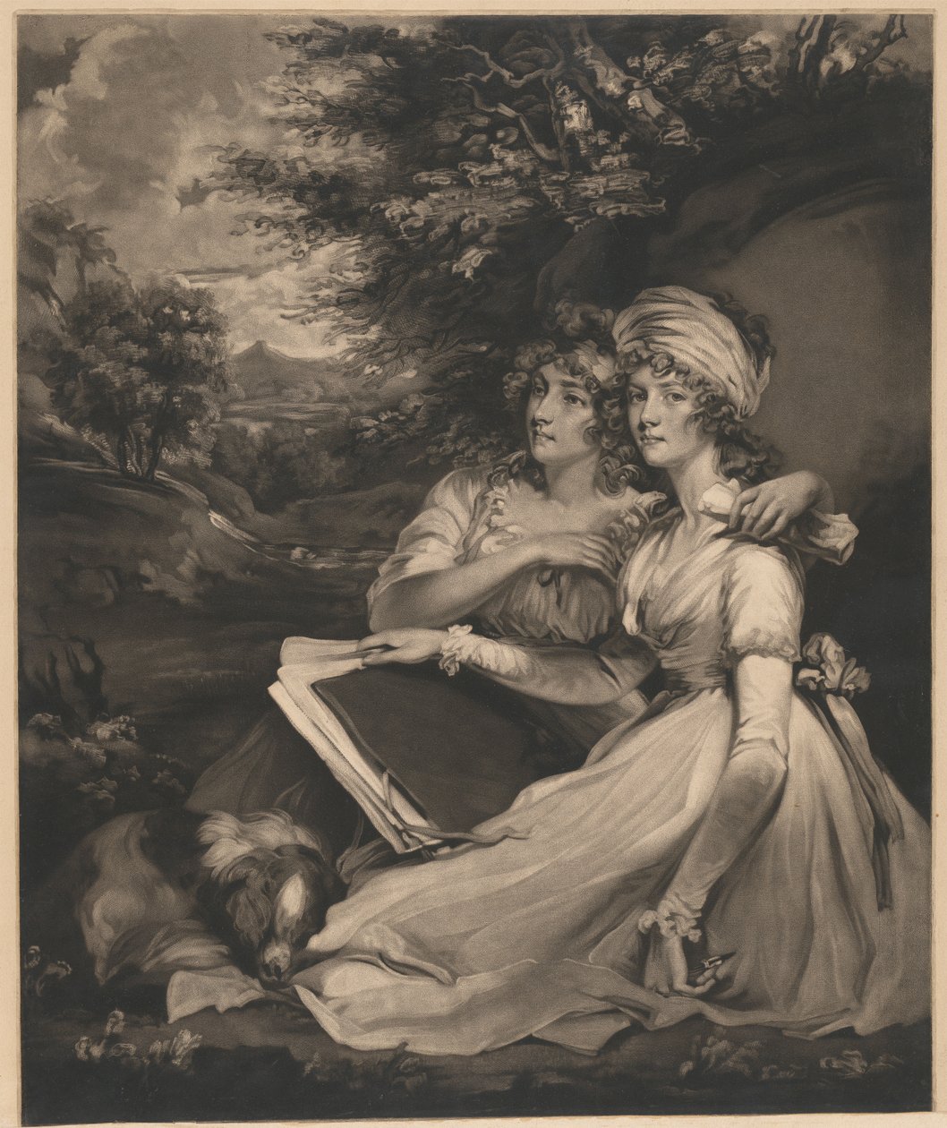Córki sir Thomasa Franklanda autorstwa William Ward