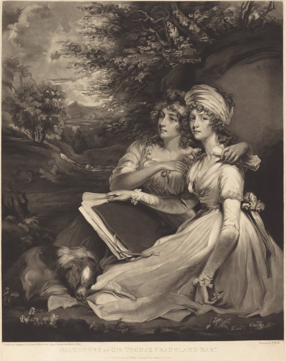 Córki Sir Thomasa Franklanda Barta (Siostry) autorstwa William Ward after John Hoppner