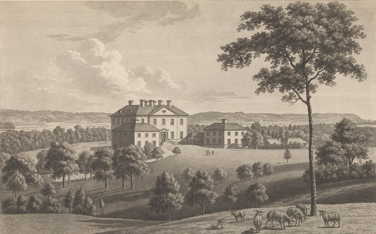 Montreal, niedaleko Sevenoke, w hrabstwie Kent, z Edwarda Hasteda, The History and T..., 1777-90. autorstwa William Watts