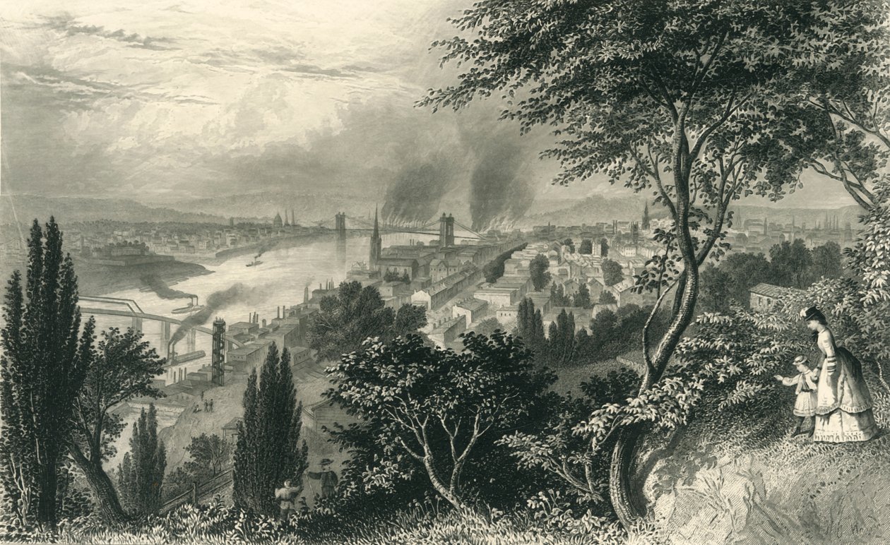 „Miasto Cincinnati”, 1874. autorstwa William Wellstood