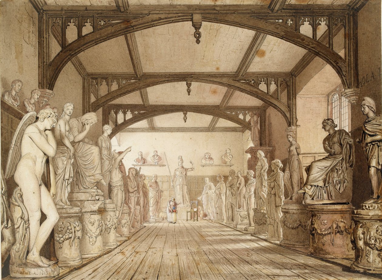 Galeria Rzeźby w Szkołach Egzaminacyjnych, Oksford, 1813 autorstwa William Westall