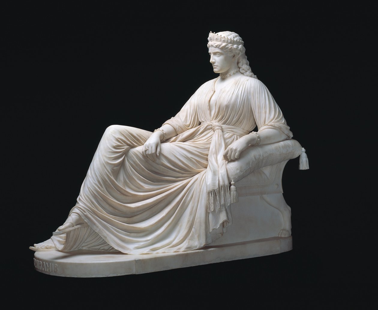 Semiramis, projekt 1872, rzeźbiony 1873 (marmur) autorstwa William Wetmore Story
