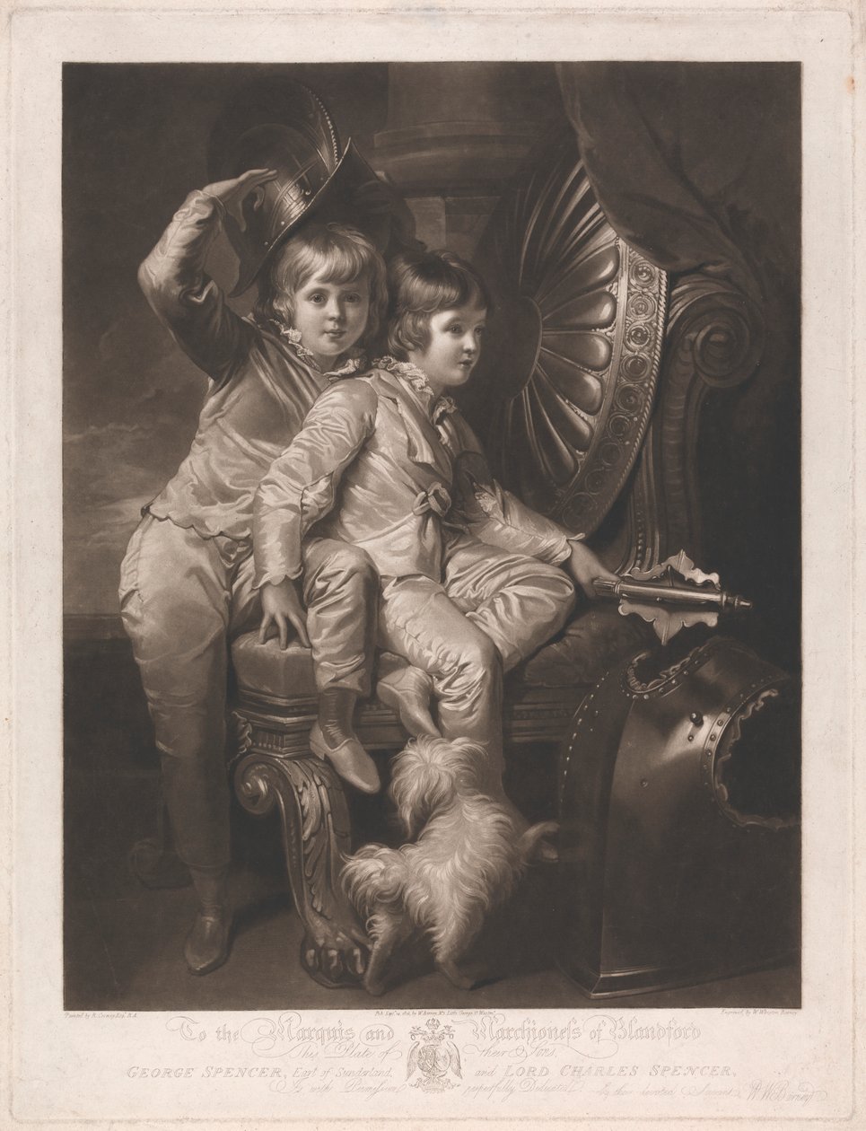 George Spencer, hrabia Sunderland i Lord Charles Spencer autorstwa William Whiston Barney