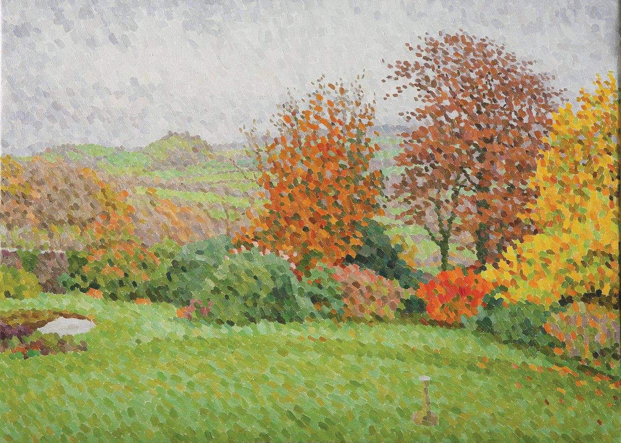 Jesienny krajobraz, Deszcz, 2007 (olej na płótnie) autorstwa William Wilkins
