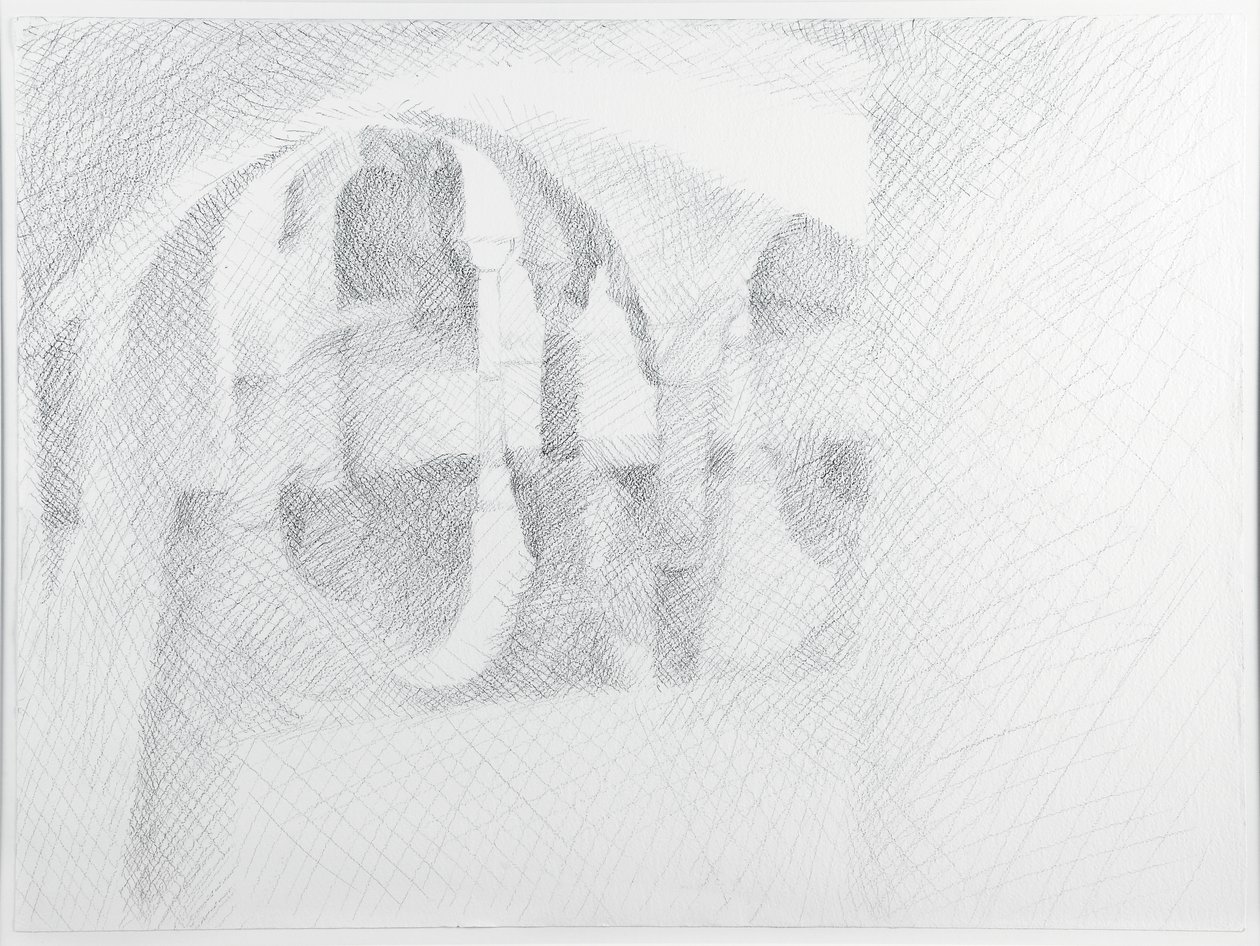 Zalana krypta, San Zaccaria, Wenecja, 2006 (ołówek na papierze) autorstwa William Wilkins