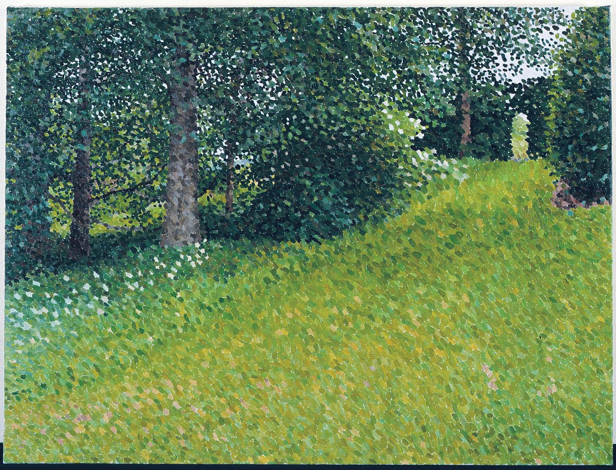 Ogród, szary dzień, 2003 (olej na płótnie) autorstwa William Wilkins