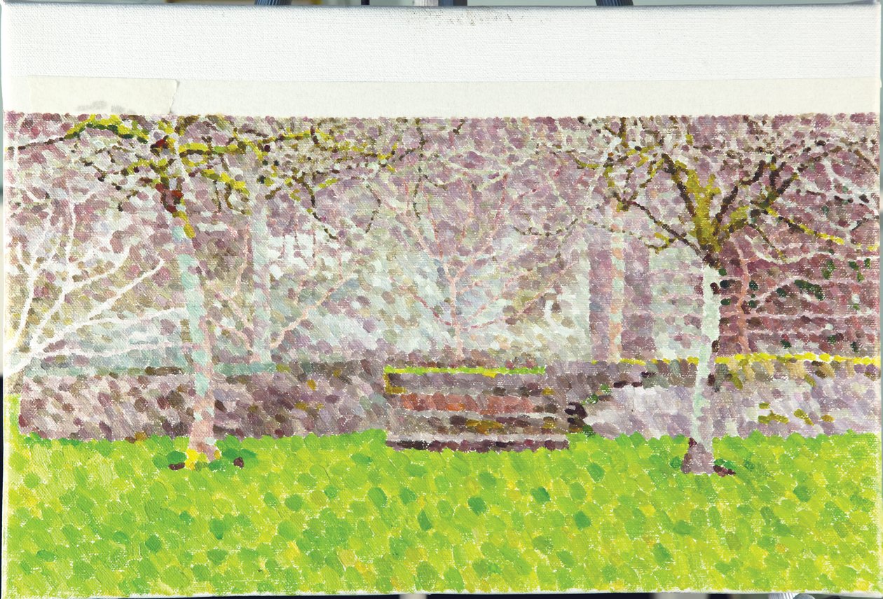 Sad zimą, 2014 (olej na płótnie) autorstwa William Wilkins