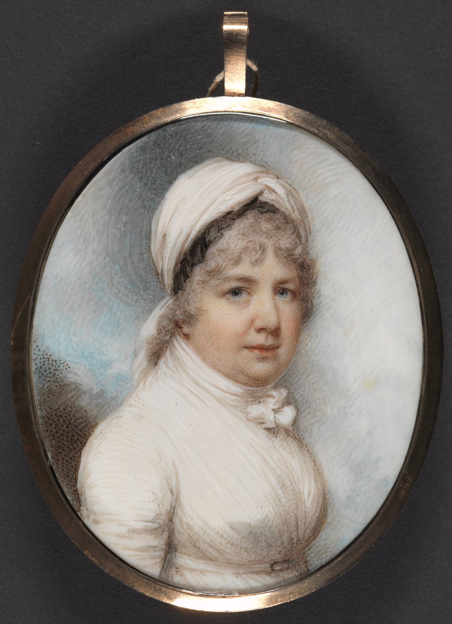 Mrs. Ellen Devis (1746-1820) (toaleta i kolor nadwozia na kości słoniowej) autorstwa William Wood