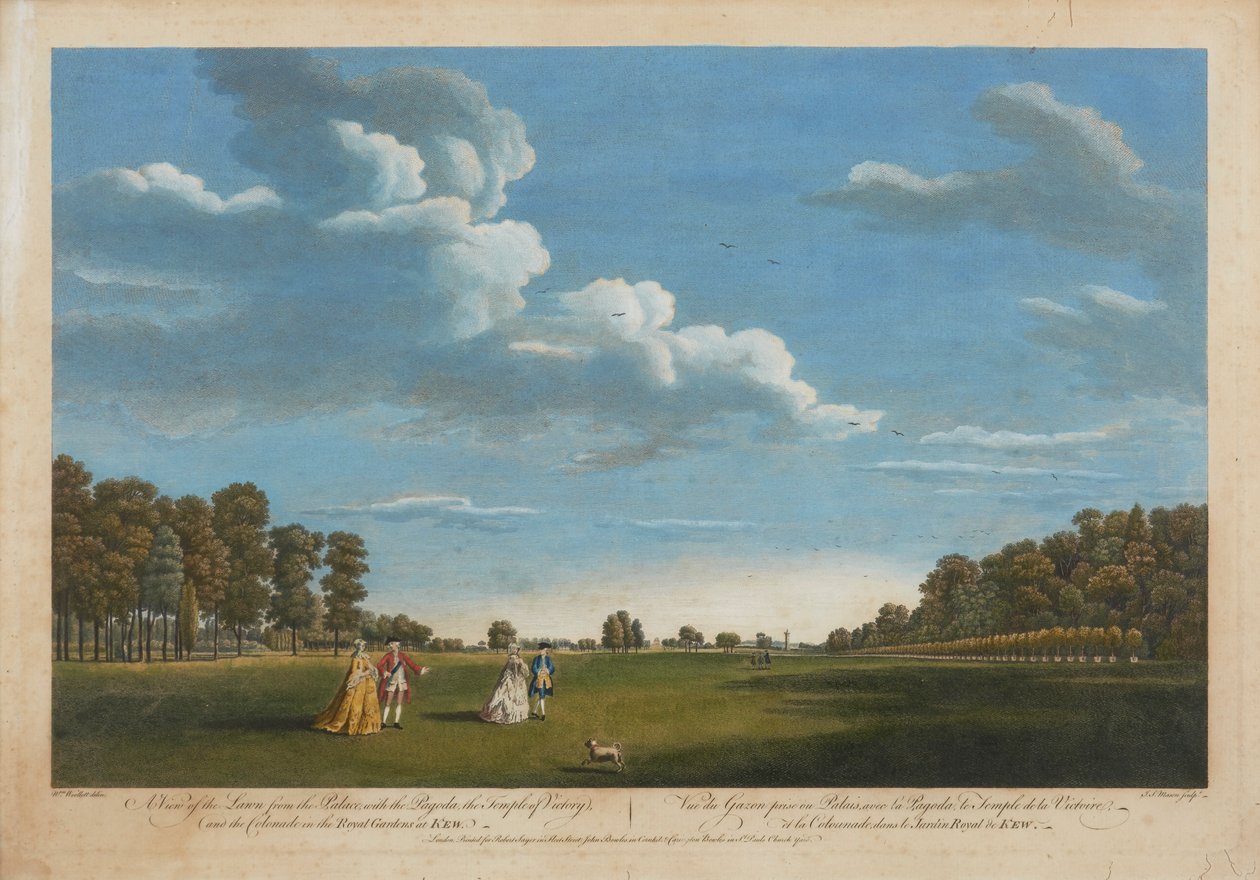 Widok na Trawnik z Pałacu z Pagodą... autorstwa William Woollett