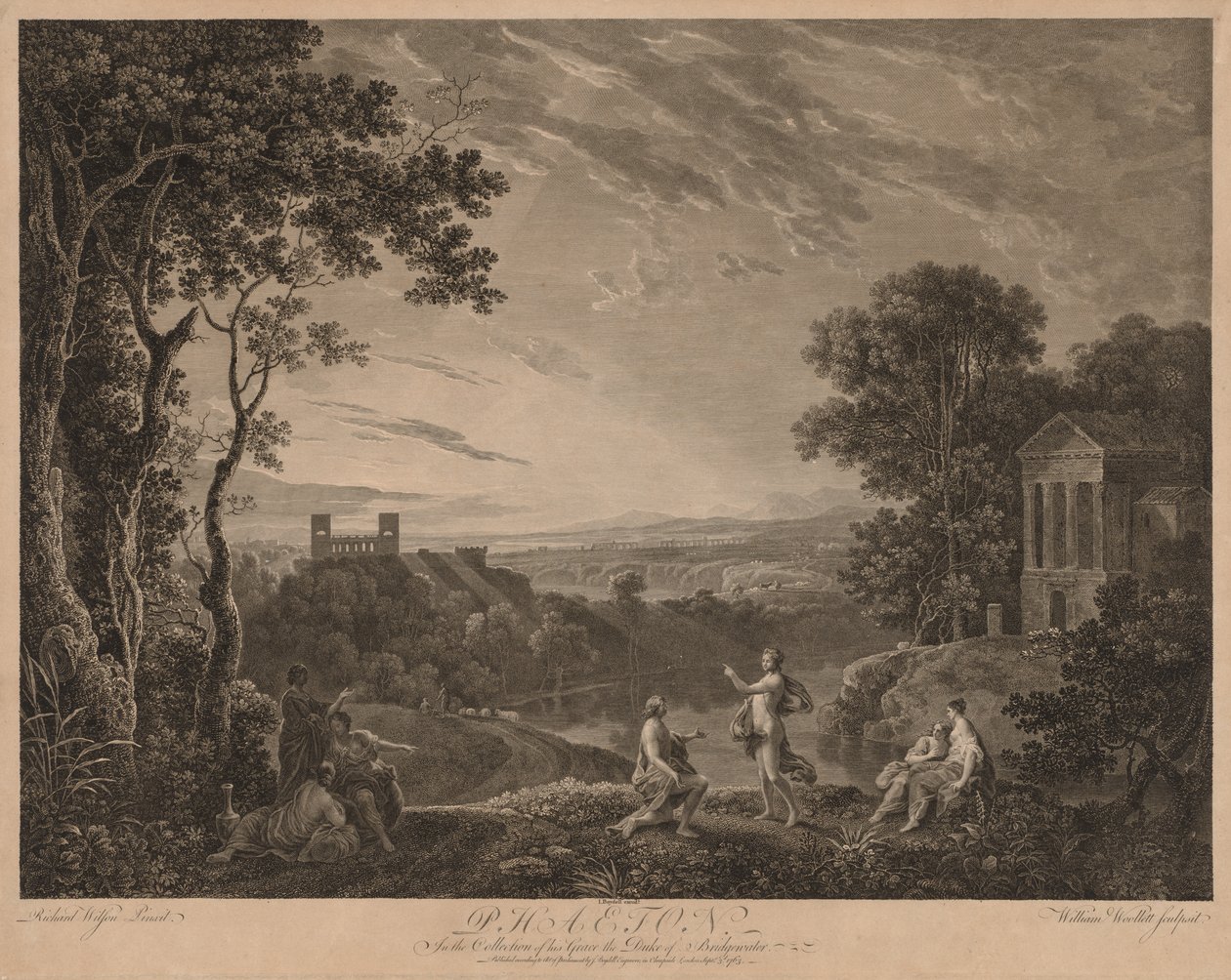 Faeton, 1763. autorstwa William Woollett
