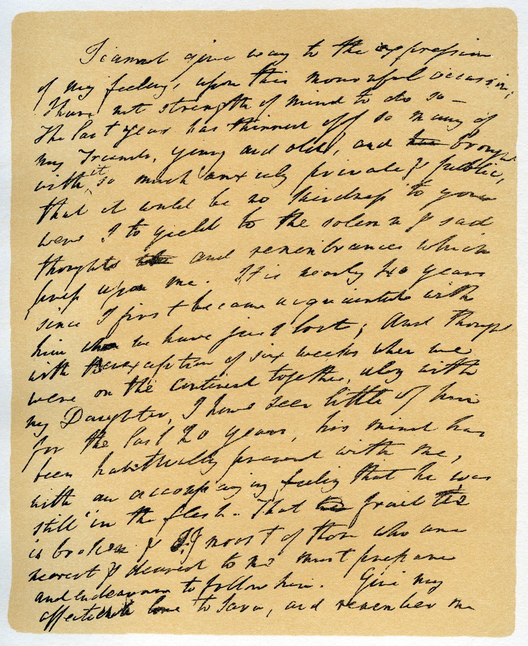List od Williama Wordswortha w sprawie śmierci Samuela Taylora Coleridge