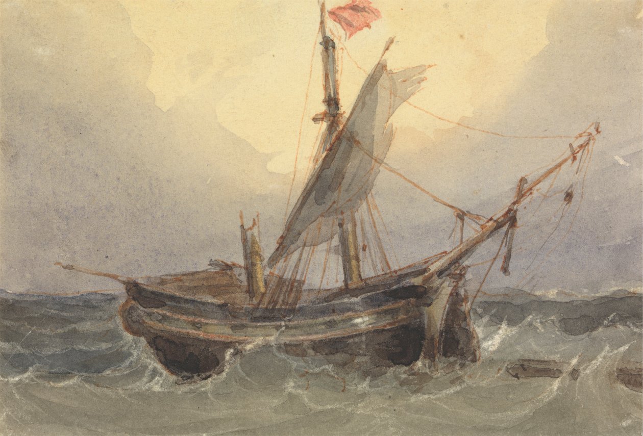 Statek na morzu autorstwa William Wyld