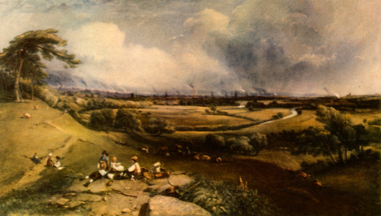 „Widok Manchesteru z Higher Broughton”, 1835, 1943. autorstwa William Wyld
