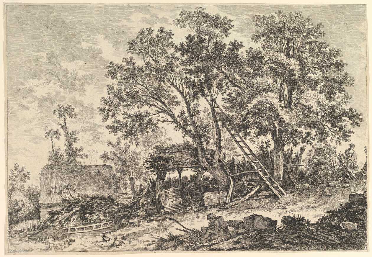 IIe. Vue de Fronville 2. Widok Fronville, XVIII wiek. autorstwa William Wynne Ryland