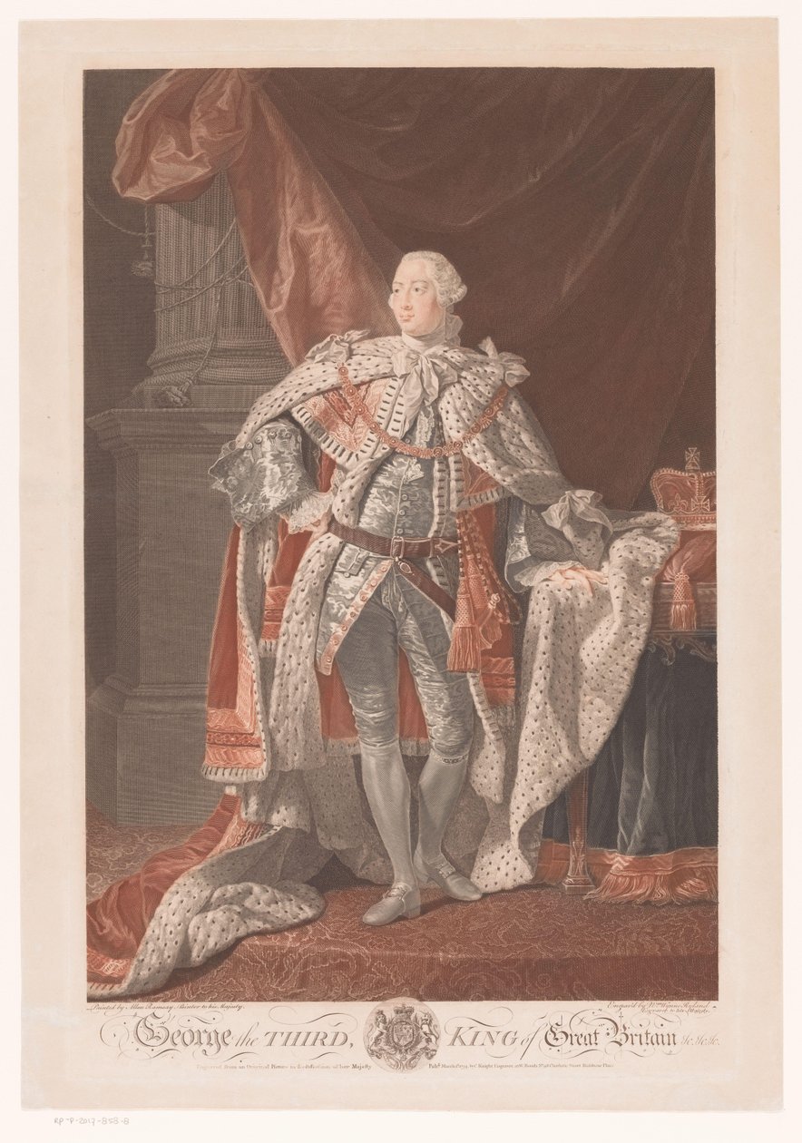 Portret Jerzego III z Wielkiej Brytanii Jerzy III, król Wielkiej Brytanii (tytuł na obiekcie) autorstwa William Wynne Ryland