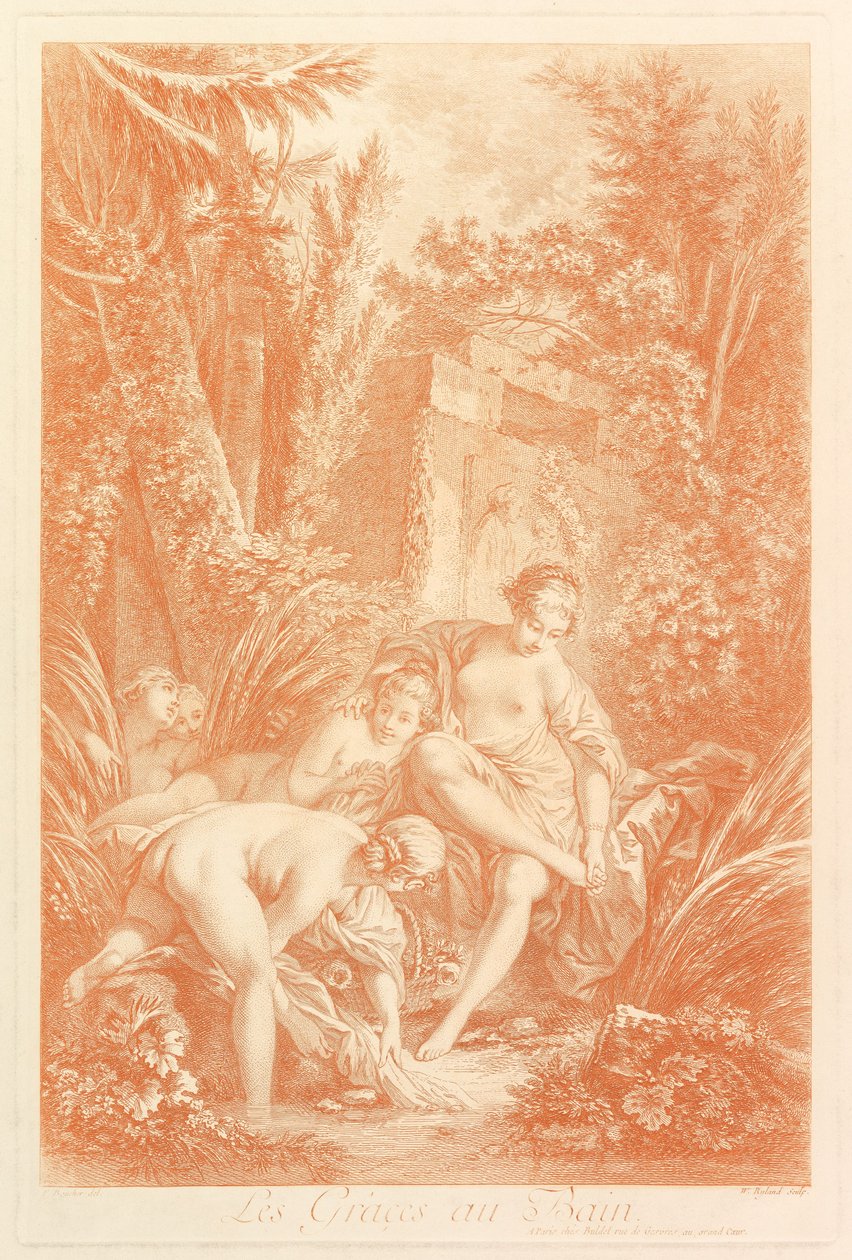 Graces au Bain Gracje w Łaźni, 1756. autorstwa William Wynne Ryland