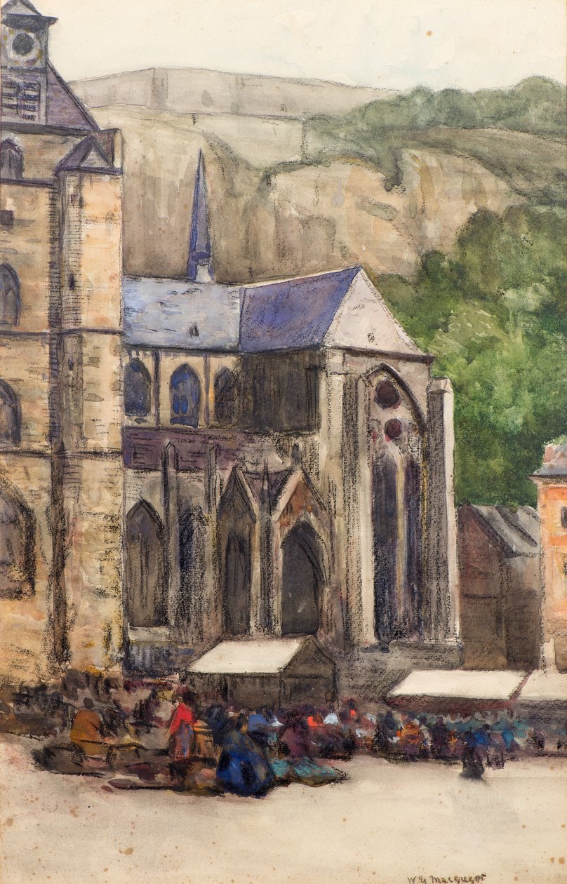 Rynek, Dinant (akwarela) autorstwa William York MacGregor